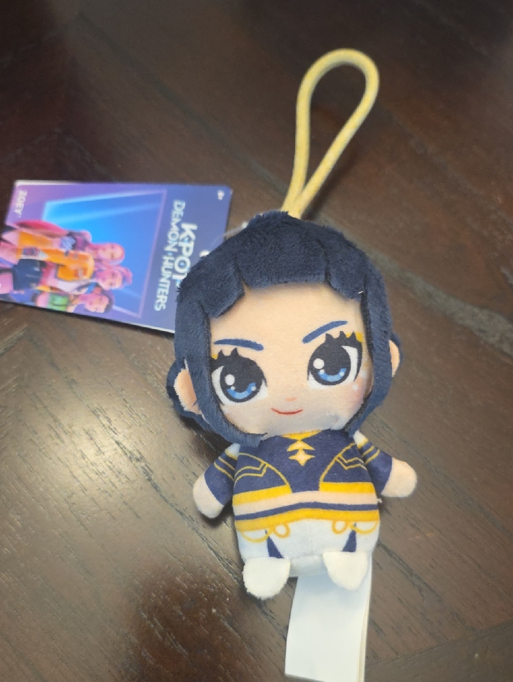NwT Zoey KPOP Plush Keychain Doll - Navy & Yellow